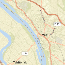 Vác Street Map