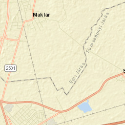 Maklár Street Map