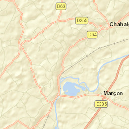 Marçon Street Map