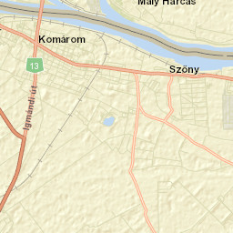 Szőny Street Map