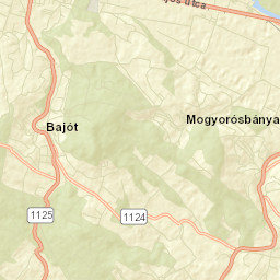 Bajót Street Map