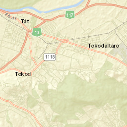 Tokodaltáró Street Map