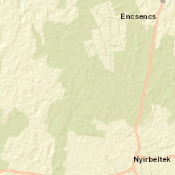 Nyírbéltek Street Map