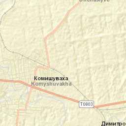 Komyshuvakha Street Map