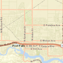 Post Falls Street Map