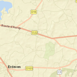 Erdeven Street Map