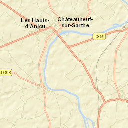 Châteauneuf-sur-Sarthe Street Map