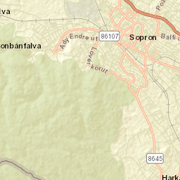 Sopron Street Map