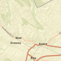 Aszód Street Map