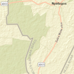 Nyírlugos Street Map