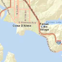 4301-4399 East Coeur D'Alene Lake Drive Street Map