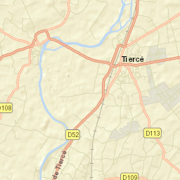 Tiercé Street Map