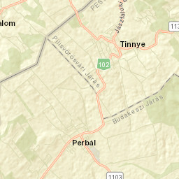 Perbál Street Map