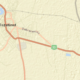 Tiszafüred Street Map