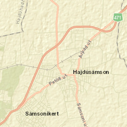 Hajdúsámson Street Map