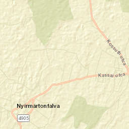 Nyíracsád Street Map