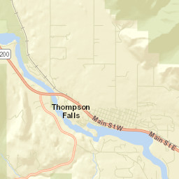 Thompson Falls Street Map