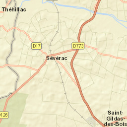 Sévérac Street Map