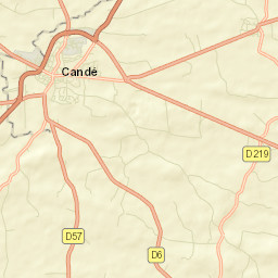 Candé Street Map