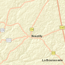 Nouzilly Street Map