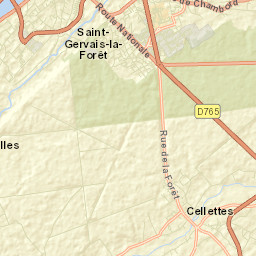 Saint-Gervais-la-Forêt Street Map