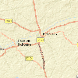Bracieux Street Map