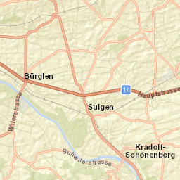 Weinfelden District Street Map