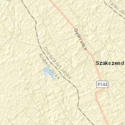 Szákszend Street Map