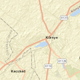 Környe Street Map