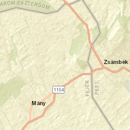 Zsámbék Street Map