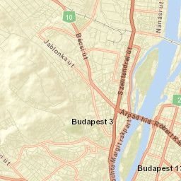 Budapest III. kerület Street Map