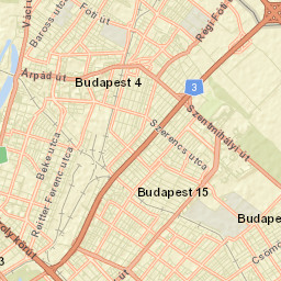Budapest IV. kerület Street Map