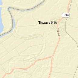 Tiszaszőlős Street Map
