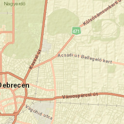 Debrecen Street Map