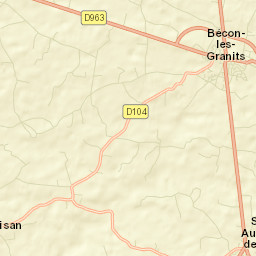 Bécon-les-Granits Street Map