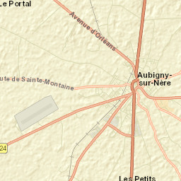 Aubigny-sur-Nère Street Map