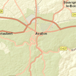 Avallon Street Map