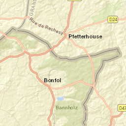 Pfetterhouse Street Map