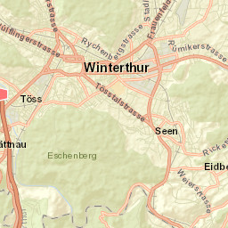 Stadt Winterthur (Kreis 1) / Neuwiesen Street Map