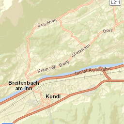 Politischer Bezirk Kufstein Street Map