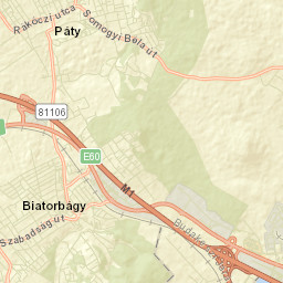 Páty Street Map