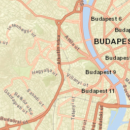 Budapest VIII. kerület Street Map