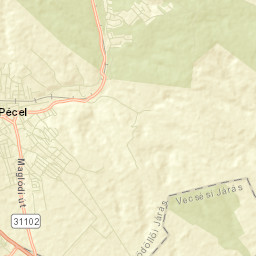 Pécel Street Map