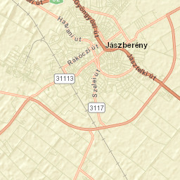 Jászberény Street Map