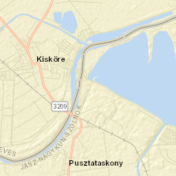 Kisköre Street Map