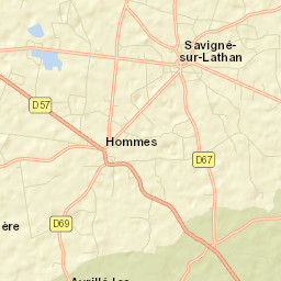 Savigné-sur-Lathan Street Map