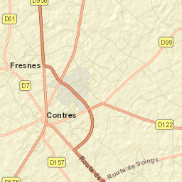 Contres Street Map