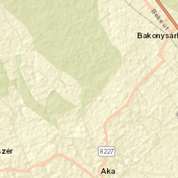 Bakonysárkány Street Map