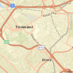 Törökbálint Street Map