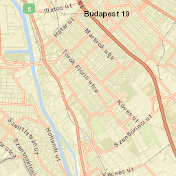 Budapest XX. kerület Street Map